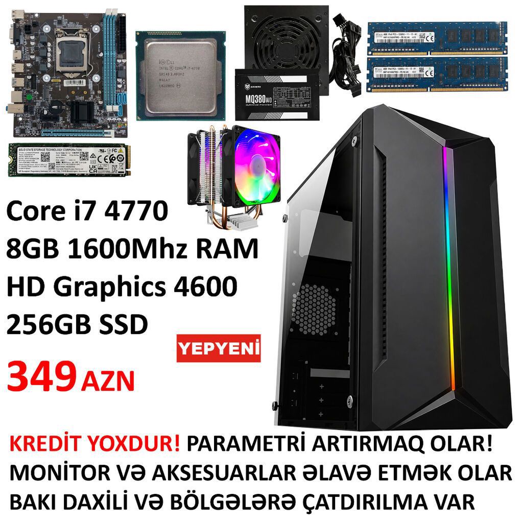BÜTÜN BÖLGƏLƏRƏ ÇATDIRILMA VAR! ⭐Təzə Sistem Bloku 400 yox 349 AZN