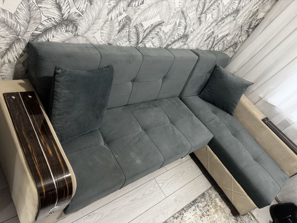 Künc divanı – açılıb-yığılan mexanizmli - L-formalı künc divan — Mebel, Xırdalan (2)