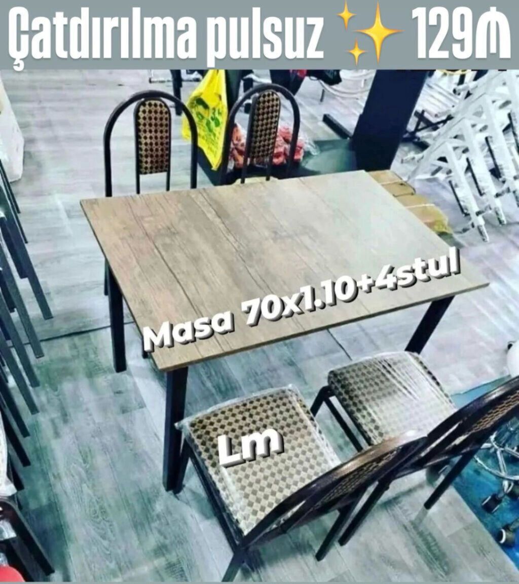 Bağ mətbəx və eyvanlarınız üçün çox əlverişli Masa dəstləri — Mebel, Bakı (2)