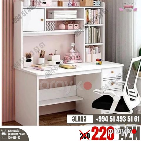 Oğlan və qız üçün, Yeni, Siyirməli, Yazı masası, Stulsuz