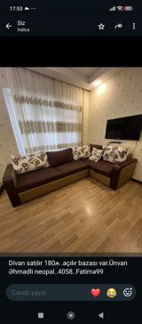 Künc divan, İşlənmiş, Açılan, Bazalı, Parça — Furniture