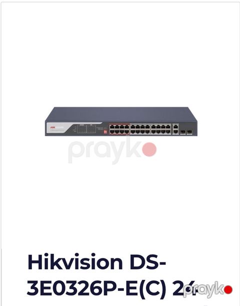 Hikvision DS-3E0326P-E(C) 24-port PoE şəbəkə keçidi - 24 x 10/100