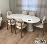 Oval yemək masası və 6 ədəd stul dəsti - Masanın ölçüləri: 1,00 x — Mebel
