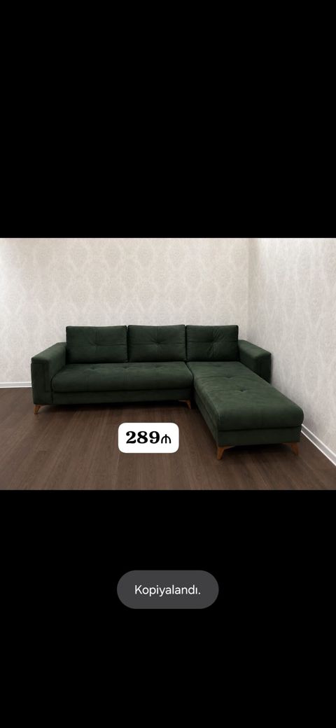 Fabrik istehsalı açılan və bazalı künc divan