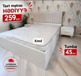 Mebel dəsti – ağ rəngli taxt və tumbadan ibarət. - Taxt: zərif — Furniture