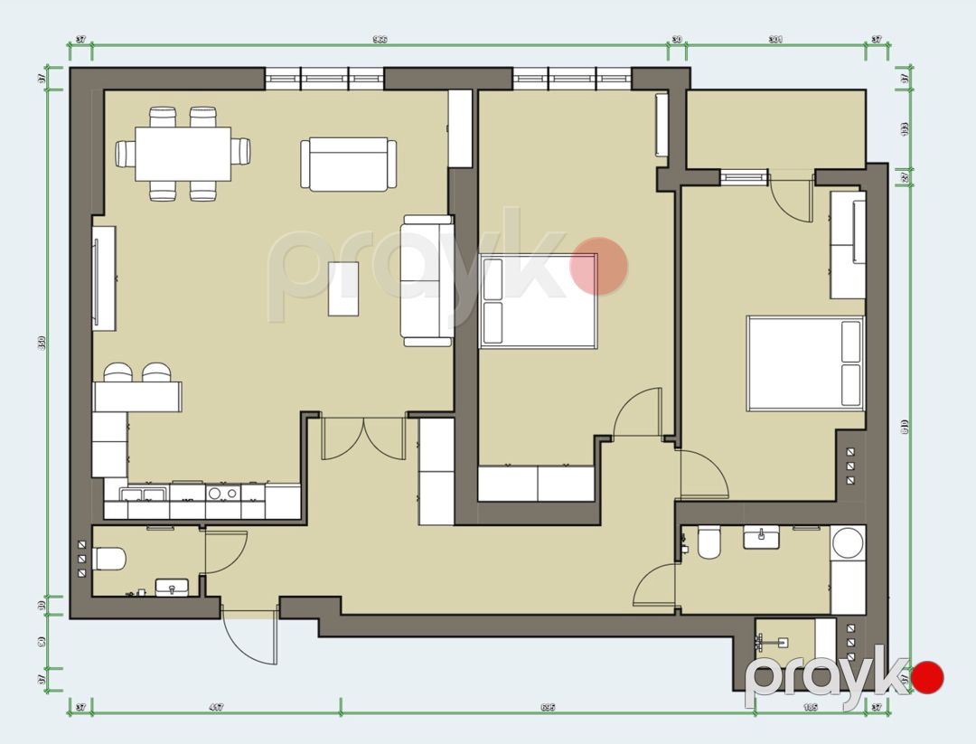 Satılır 3 otaqlı yeni tikili 113 m² — Mənzil, Bakı (11)