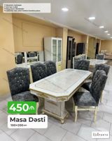 Məhsul: Masa dəsti Ölçü: 100×200 sm Mexanizm: Açılmayan Stul — Furniture