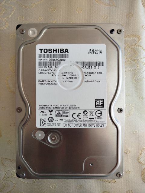 Toshiba DT01ACA050 - 500GB — Gaming consoles