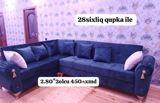 Künc divan dəsti - Ölçü: 2.80 m x 2.0 m, hündürlük 45 sm - Material — Ürünler