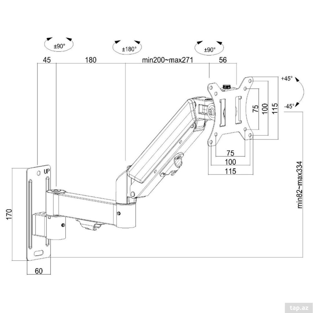 Gas Lift Monitor Wall Bracket 17-32 — Elektronika, Bakı (3)