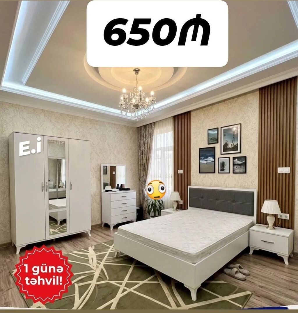 Yataq otağı mebel dəstləri və ayrıca tualet masaları 1) Komod + güzgü — Mebel, Bakı (2)