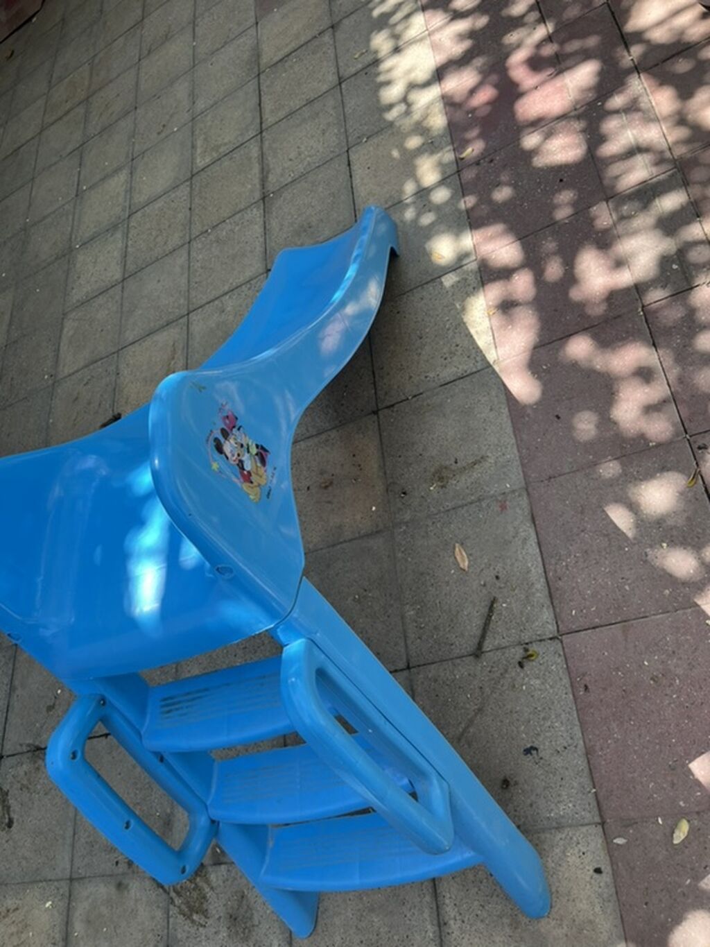 Mavi plastik uşaq sürüşkəni - Material: möhkəm, hava şəraitinə — Mebel, Bakı (3)