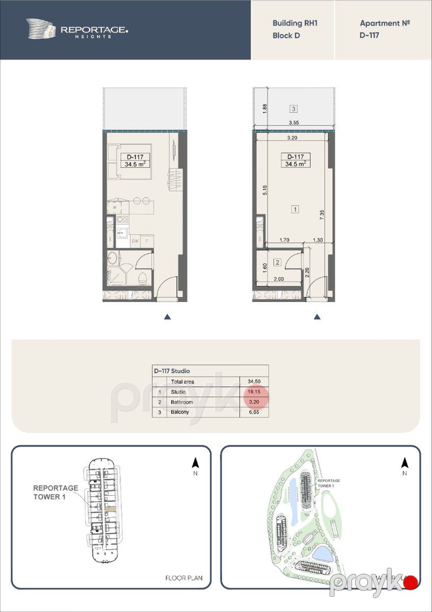 Satılır 1 otaqlı yeni tikili 34.5 m² — Mənzil, Bakı (6)