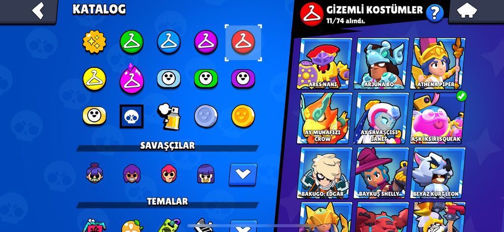 Brawl Stars hesabı – yüksək səviyyəli və tam kolleksiya - Kupa: 103 — Mallar, Şəki (7)