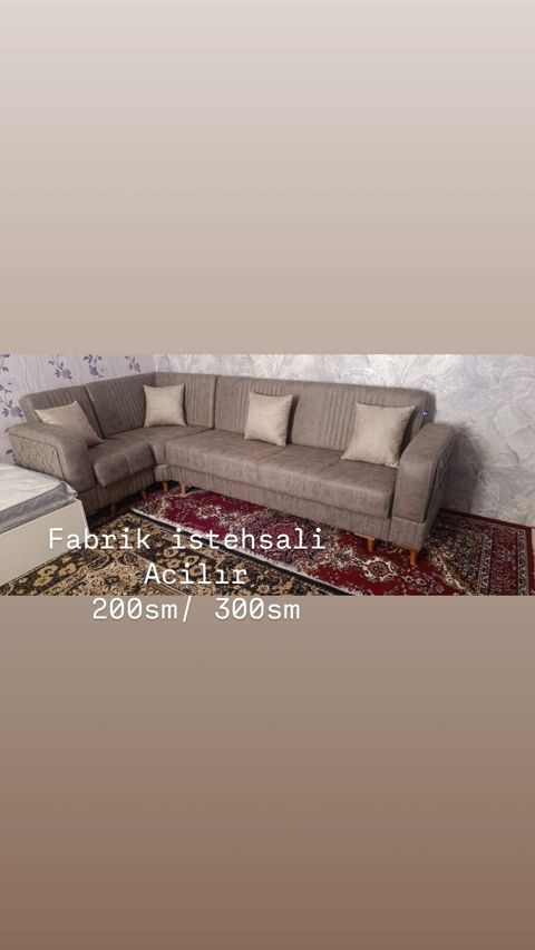 Künc divan — açılan, fabrik istehsalı
