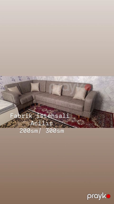 Künc divan — açılan, fabrik istehsalı