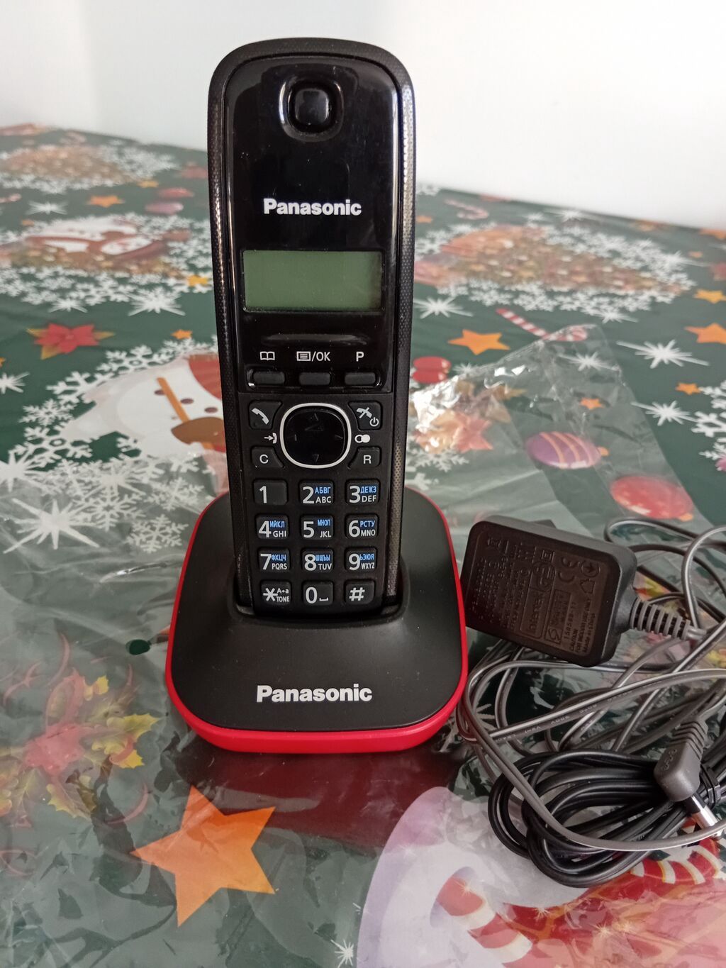 Panasonic simsiz ev telefonu + baza stansiyası - Rəng: qara ön panel — Elektronika, Bakı (3)
