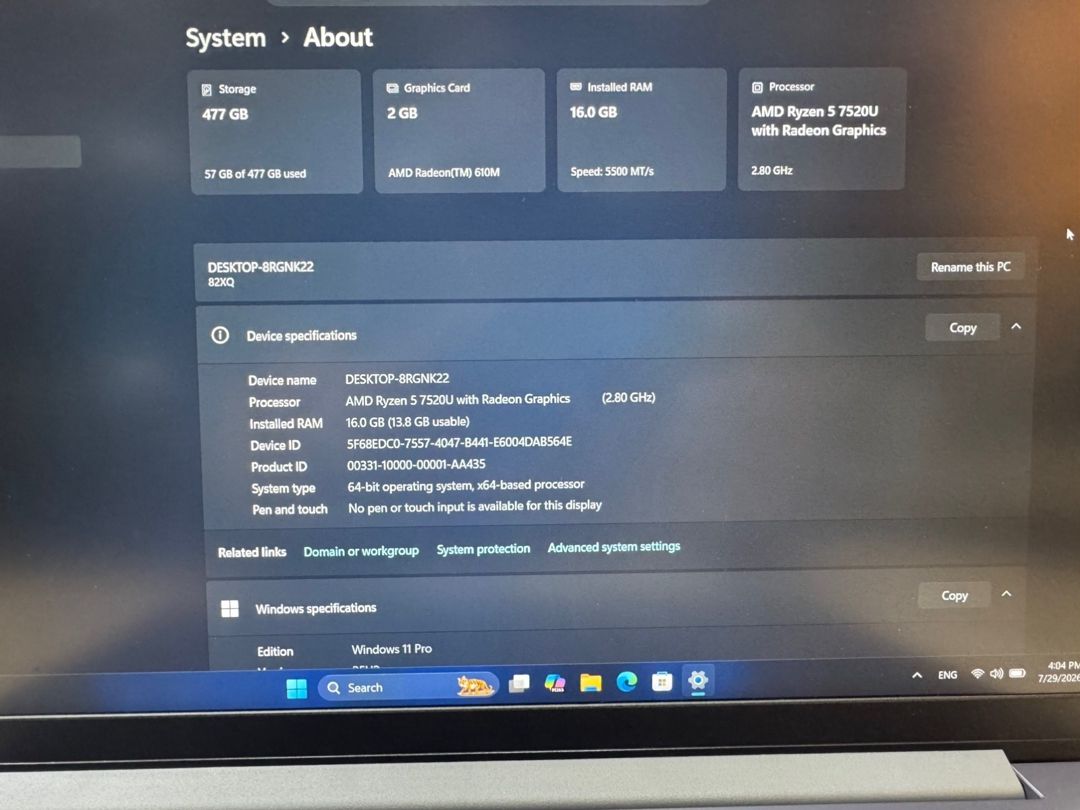 Lenovo Ideapad Slim 3 R5 — Elektronika, Bakı (7)
