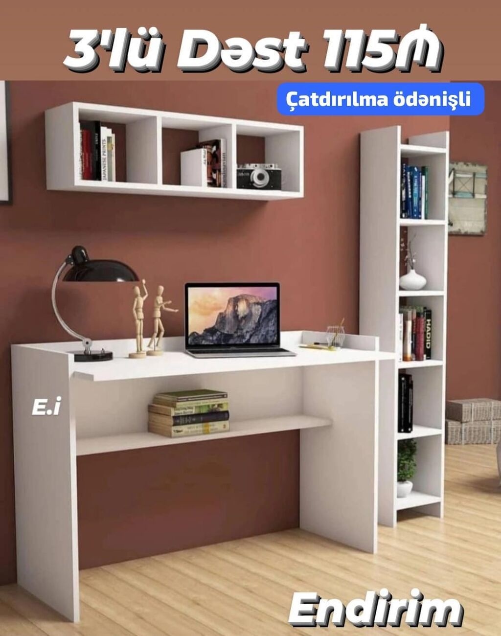 3-lü ofis/ev mebeli dəsti – 115₼ Çatdırılma ödənişli Dəst tərkibi: - — Ofis mebeli, Bakı