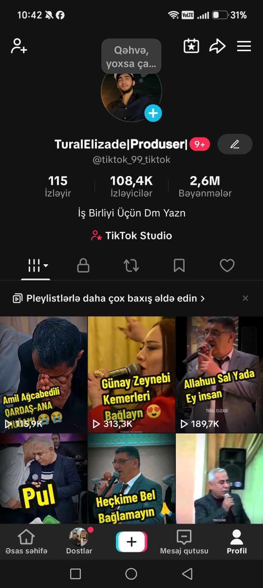TikTok Hesabı Satılır Orjinal Təsvir: - TikTok üçün peşəkar kontent