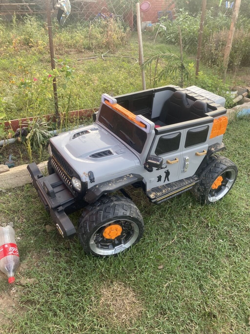 Uşaq üçün elektrikli off-road cip maşın - Korpus: boz rəngdə — Mallar, Göytəpə (4)