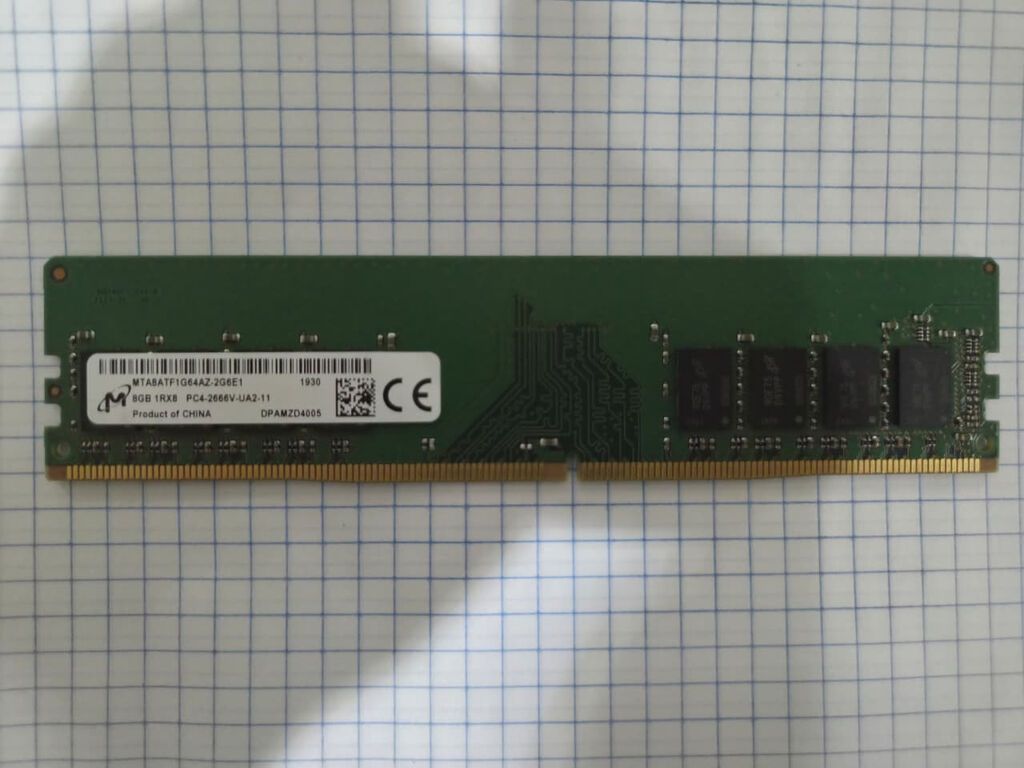 Operativ yaddaş (RAM) Samsung, 8 GB, 2666 Mhz, DDR4, PC üçün, İşlənmiş — Elektronika, Bakı (9)