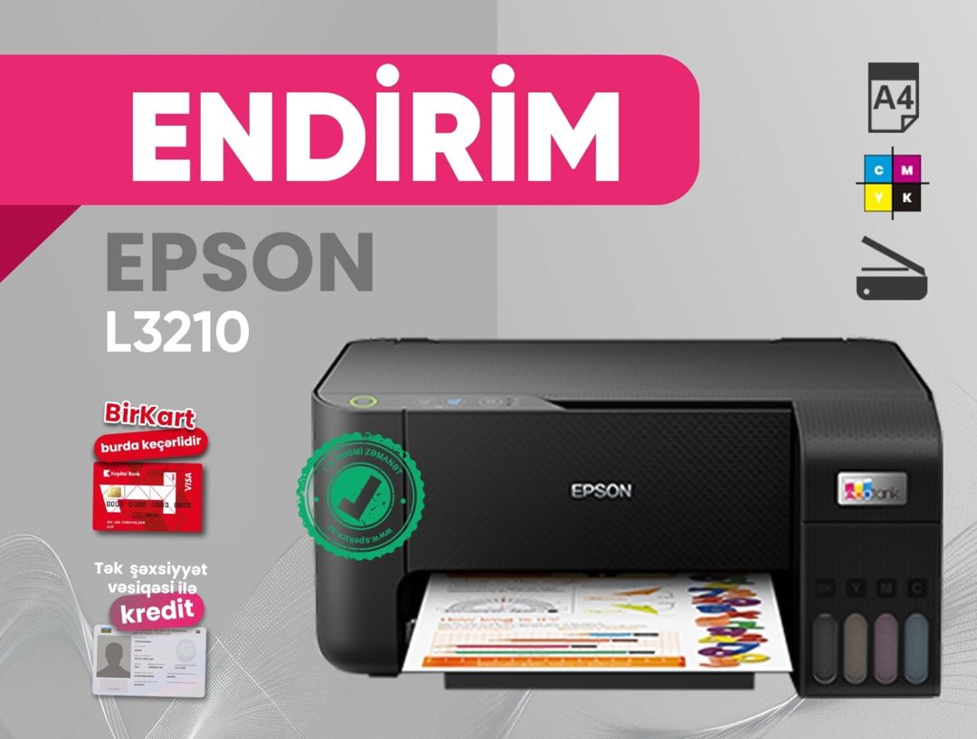Printer Epson EcoTank L3210 (C11CJ68405) — Elektronika, Bakı
