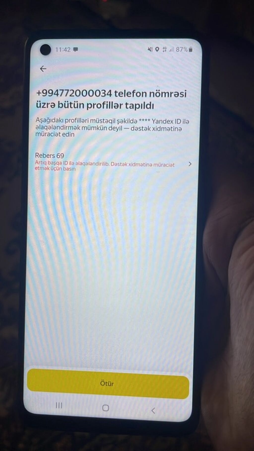 Yandex sürücü tətbiqində yaranan problemlərlə bağlı dəstək xidməti — Xidmətlər, Qobustan (2)