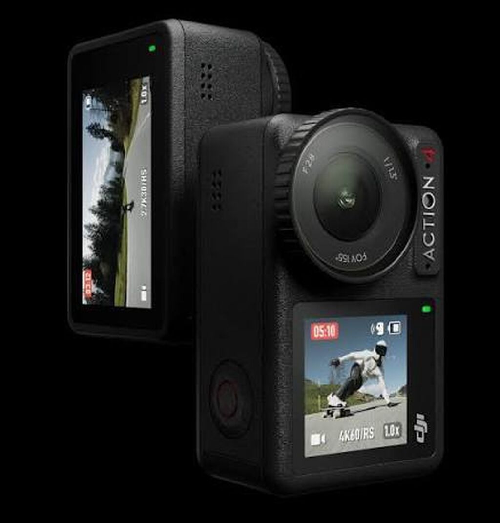 DJI Osmo Action 4 aksion kamerası - 1/1.3" sensor, f/2.8 obyektiv