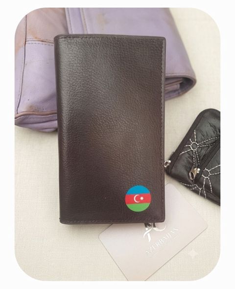 Məhsul: Pul qabı - Material: keyfiyyətli, toxumalı - Rəng: tünd