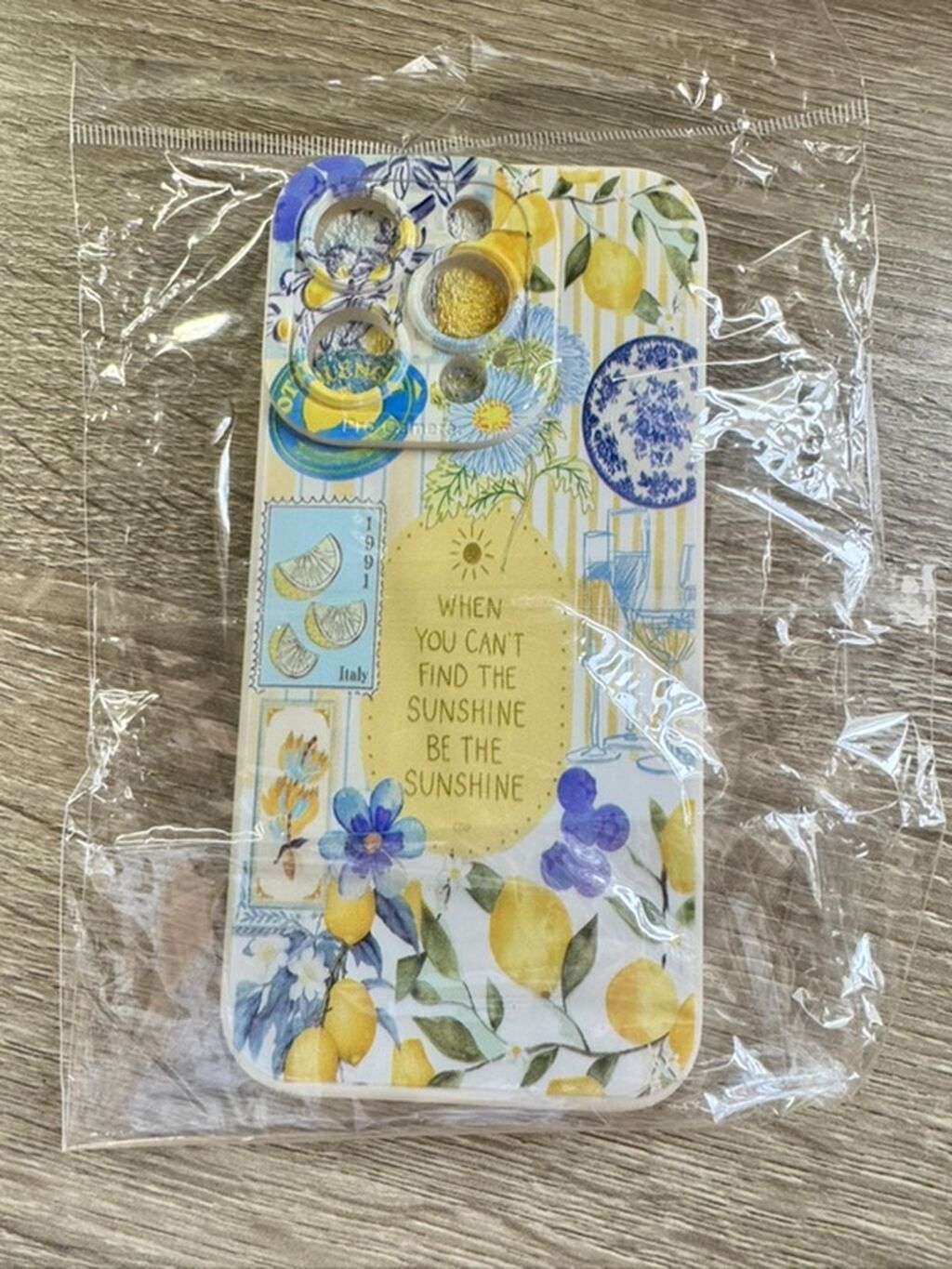 Telefon üçün qoruyucu örtük iphone 15pro üçün - Dizayn: limon, çiçək
