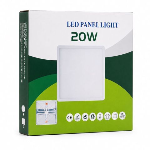 LED Panel İşıq – 20W ağ - Güc: 20W - Tip: LED panel işıq (kvadrat