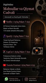 🎬 DigiOnline — Rəsmi və Zəmanətli Rəqəmsal Xidmətlər Bütün — Xidmətlər