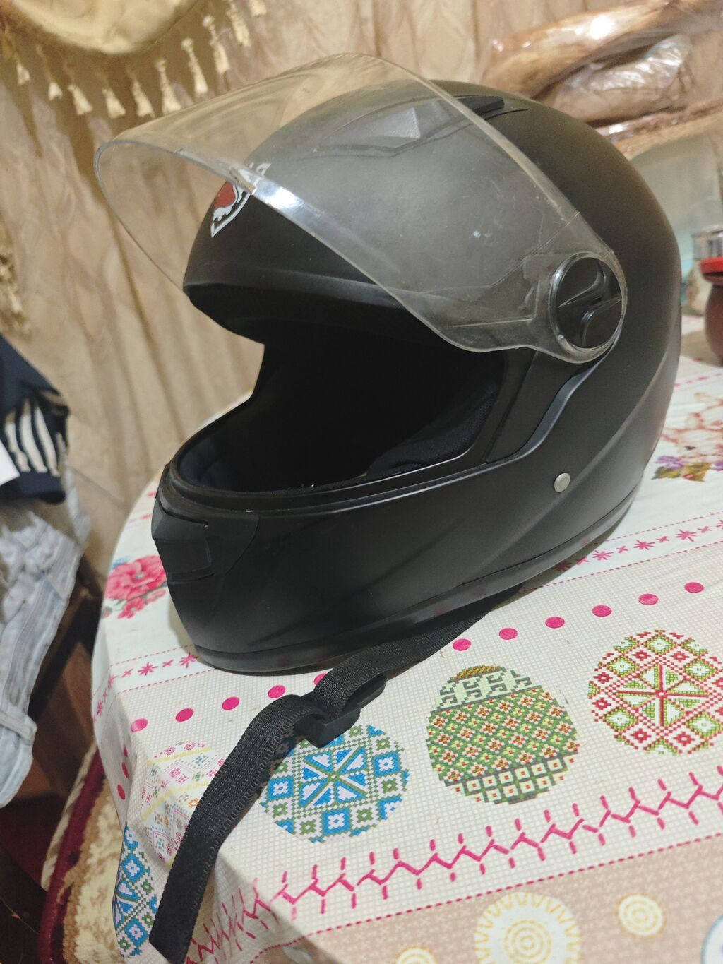 Tam üzlü motosiklet dəbilqəsi XL - mat qara — Motosiklet geyimi, Bakı (2)