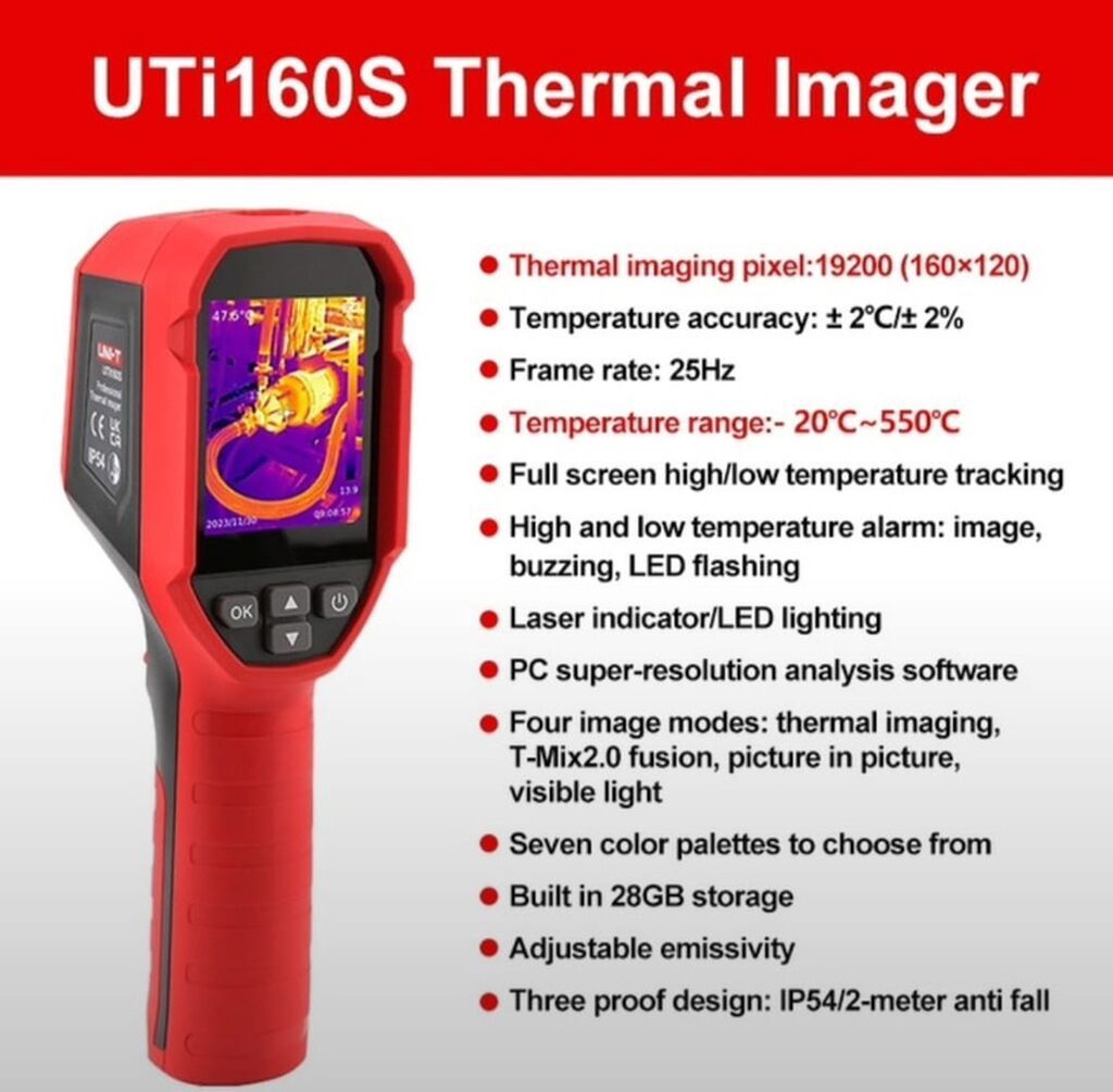 TERMAL KAMERA UNI-T UTi160S | TERMOVİZOR | İSTİLİK KAMERASI |