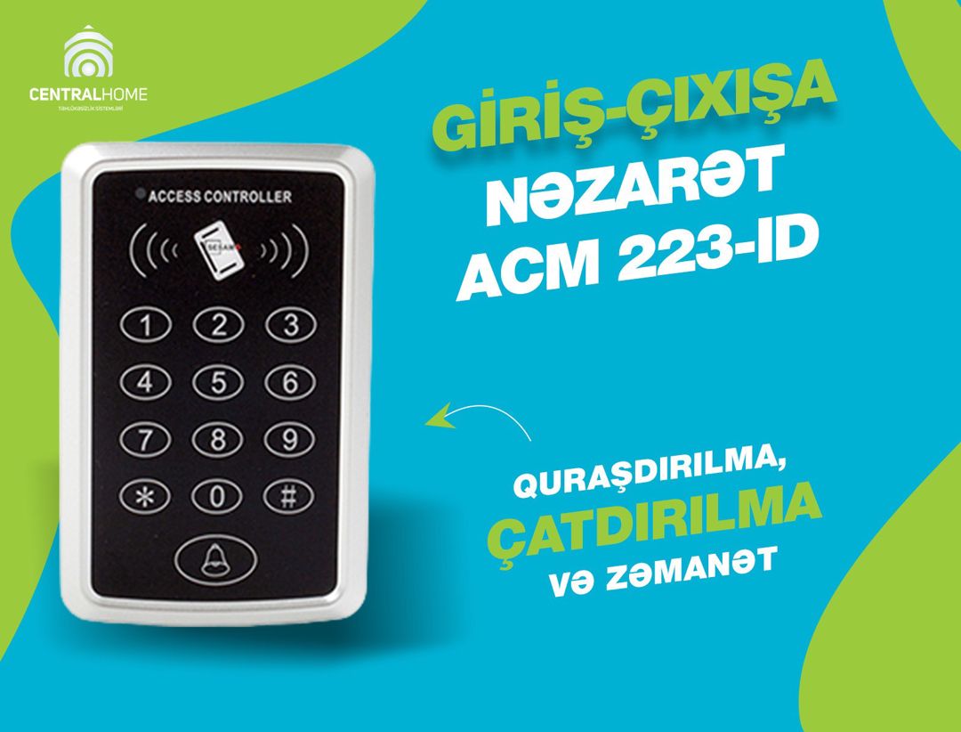 Giriş-çıxışa nəzarət (access control) ACM 223-ID — Təhlükəsizlik sistemləri, Bakı