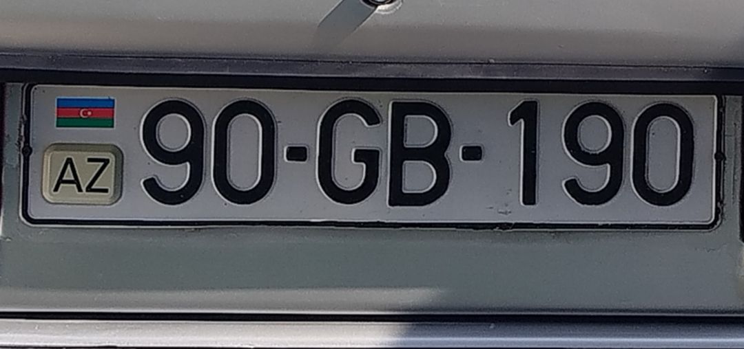 Avtomobil qeydiyyat nişanı - 90-GB-190 — Avto, Bakı