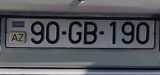Avtomobil qeydiyyat nişanı - 90-GB-190 — Otomobil