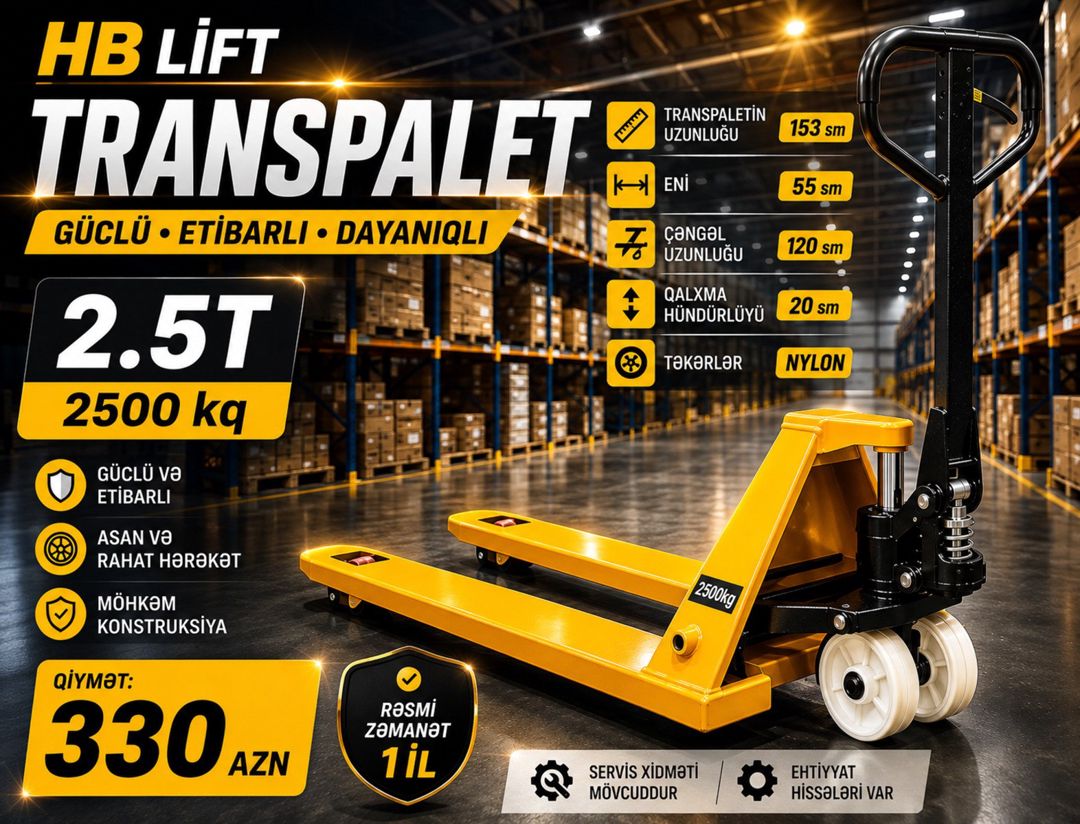 Transpalet J2500 — Mallar, Bakı