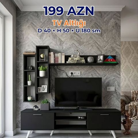 Yeni, Düz TV altlığı, Polkalı, Azərbaycan — İnci mebel — Televizor altlıqları və stendlər