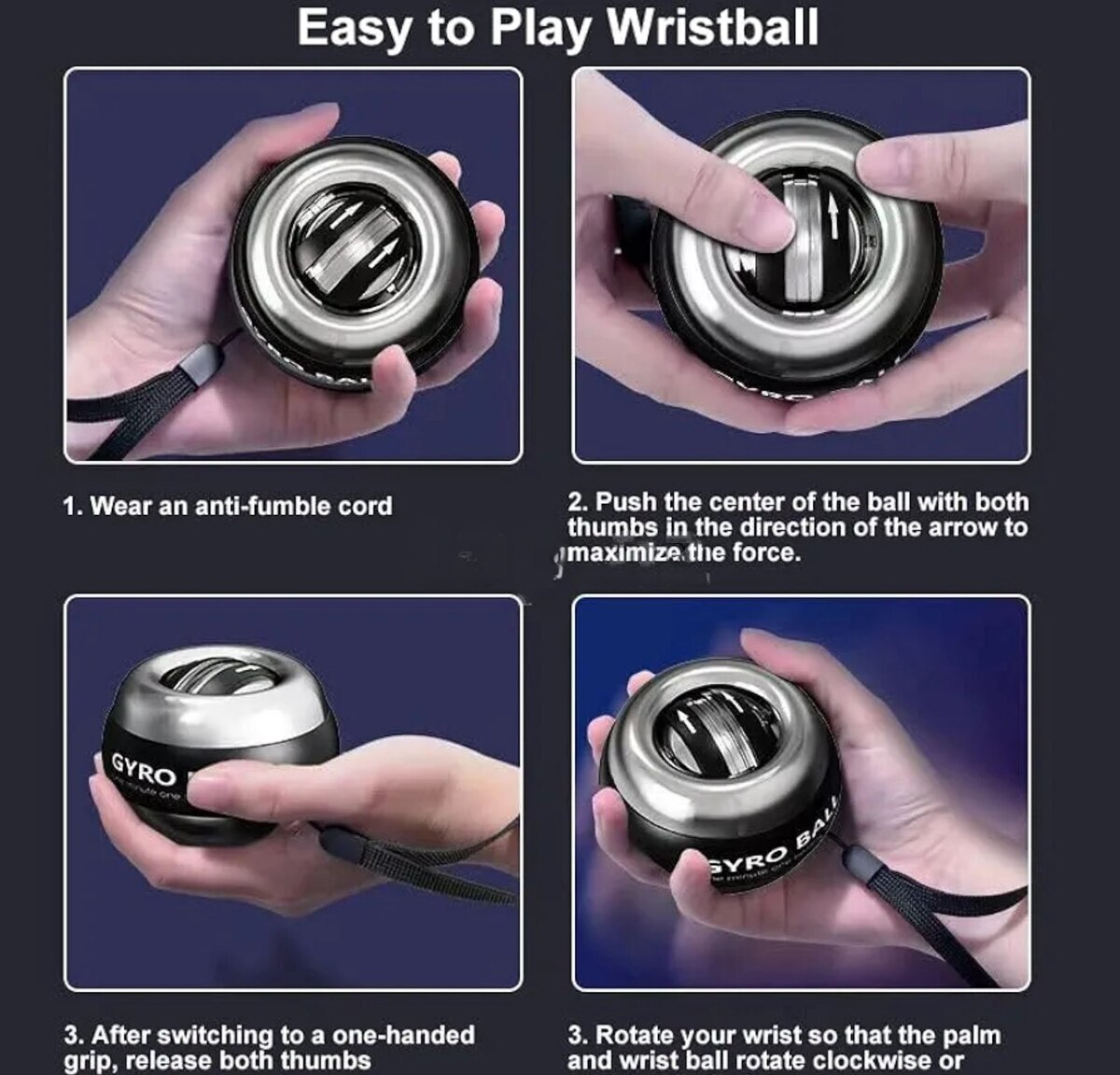 Gyro Ball — Bilək və Qol Gücləndirici — İdman və istirahət, Bakı (4)