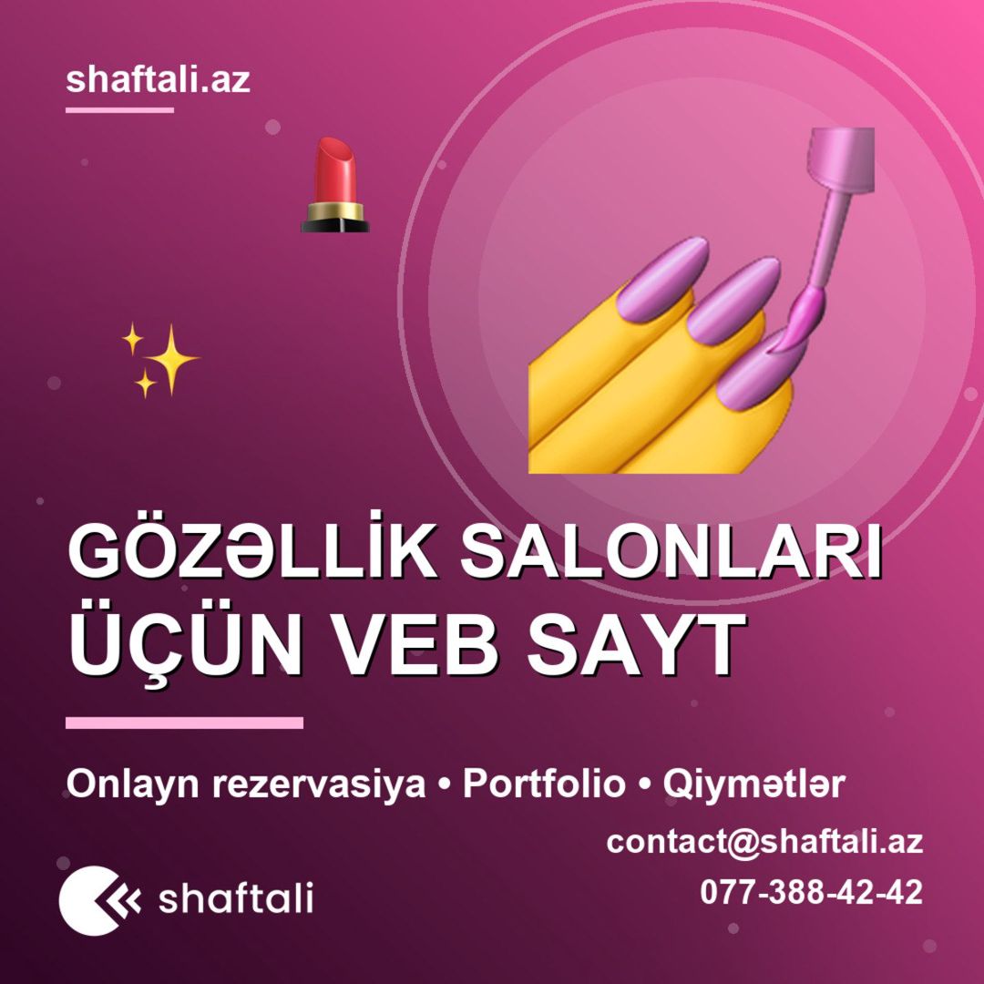 Gözəllik salonları üçün veb sayt hazırlanması — Mallar, Bakı