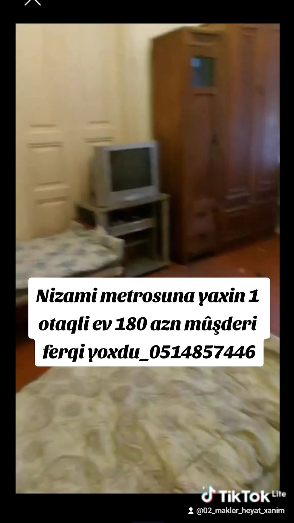 Nizami metrosuna yaxın, 40 kv.m, 1 otaqlı mənzil