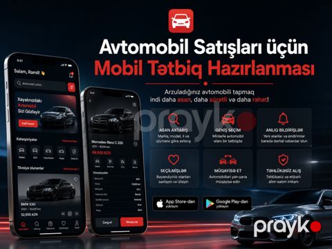 Avtomobil satışları üçün mobil proqram hazırlanması — Bakı