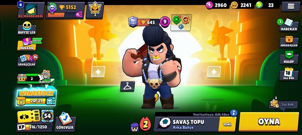 Brawl Stars oyun hesabı - Kupa: 5152 - Prestij: 4 - Savaşçılar — Mallar, Saray (2)