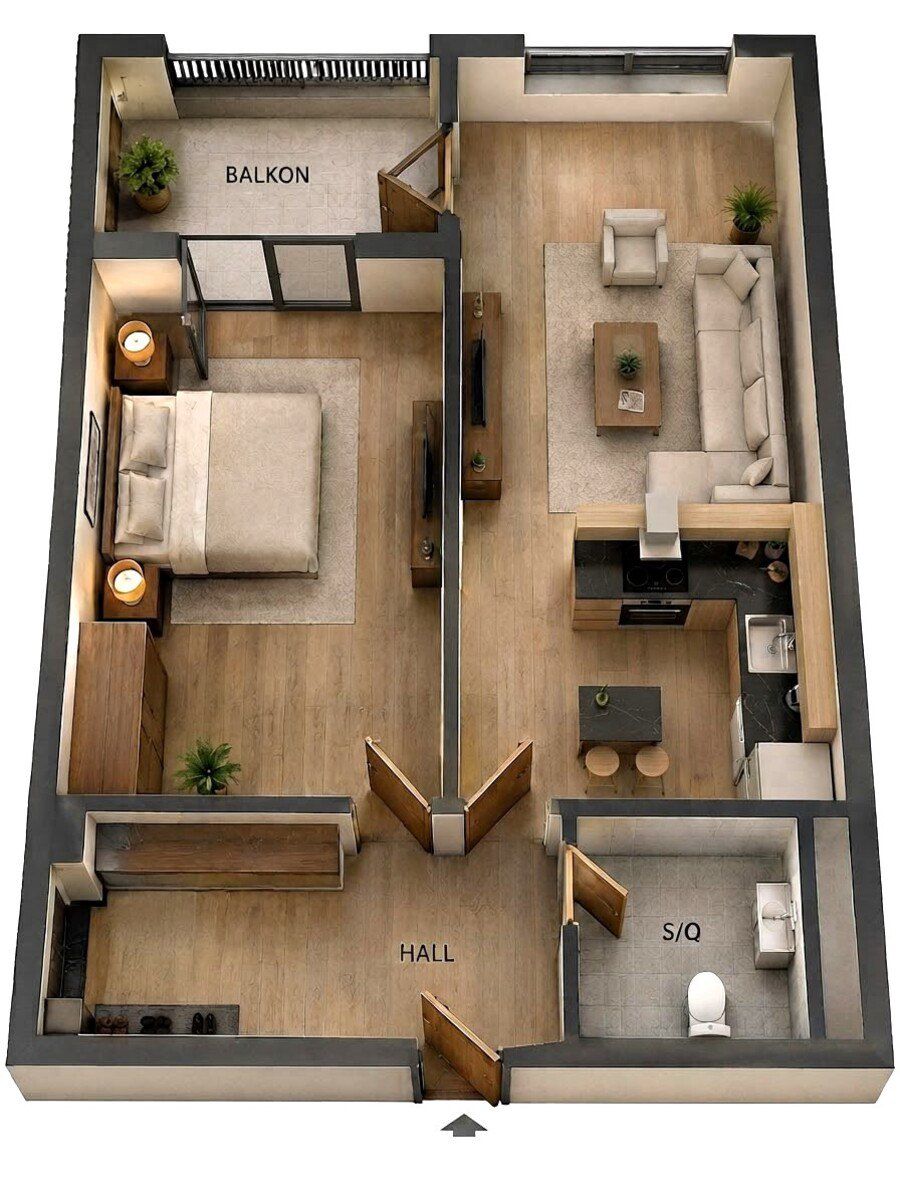 Satılır 2 otaqlı yeni tikili 70 m² — Mənzil, Bakı (3)