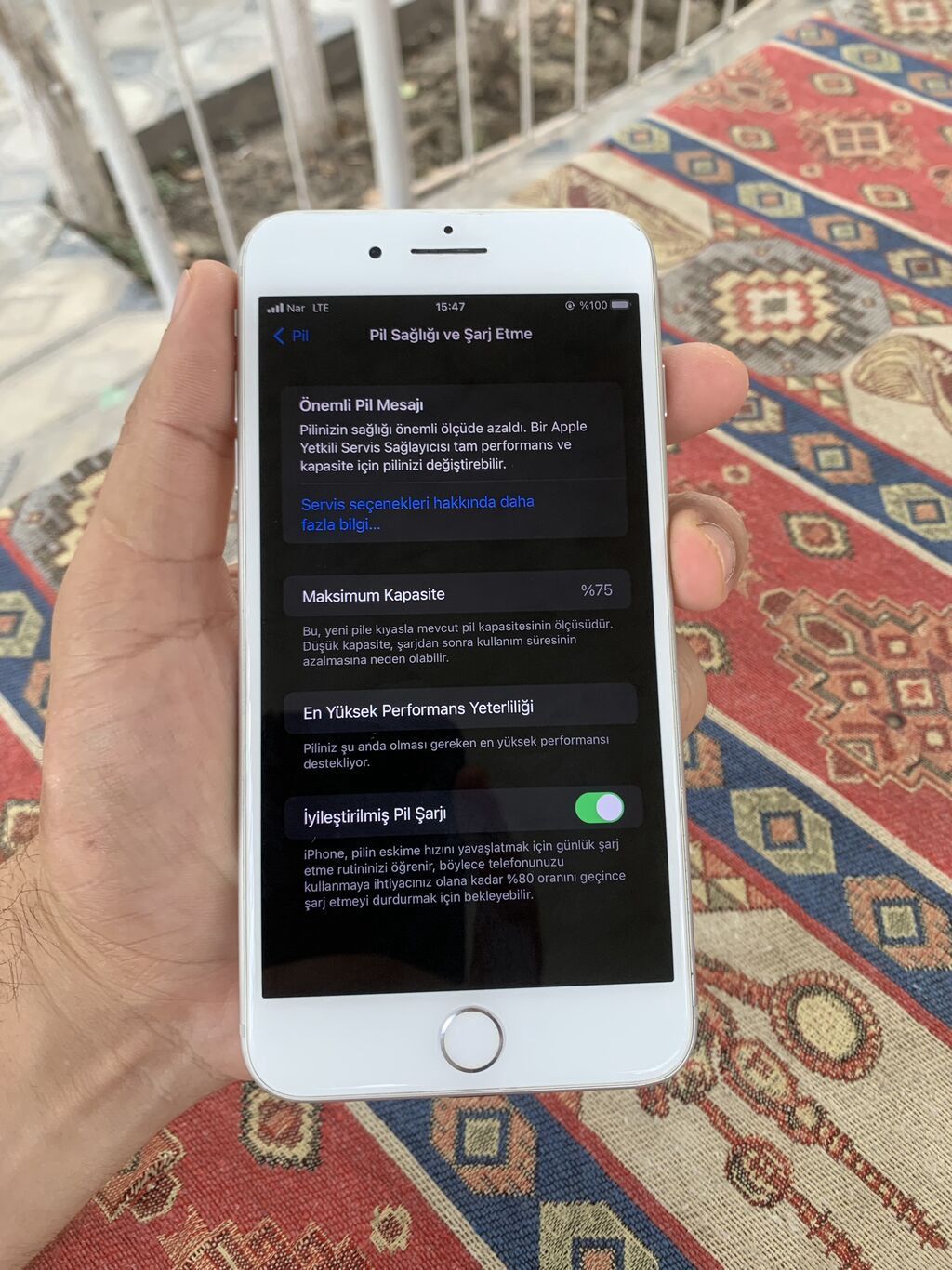 IPhone 8 Plus, 64 GB, Ağ, Barmaq izi, Simsiz şarj — Apple iPhone, Salyan (3)