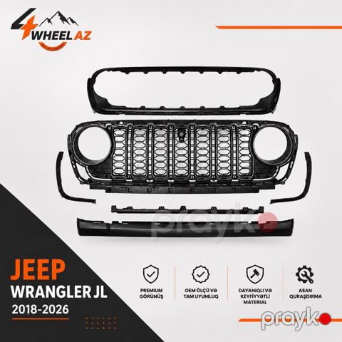 Jeep Wrangler JL 2018-2026 radiator barmaqlığı