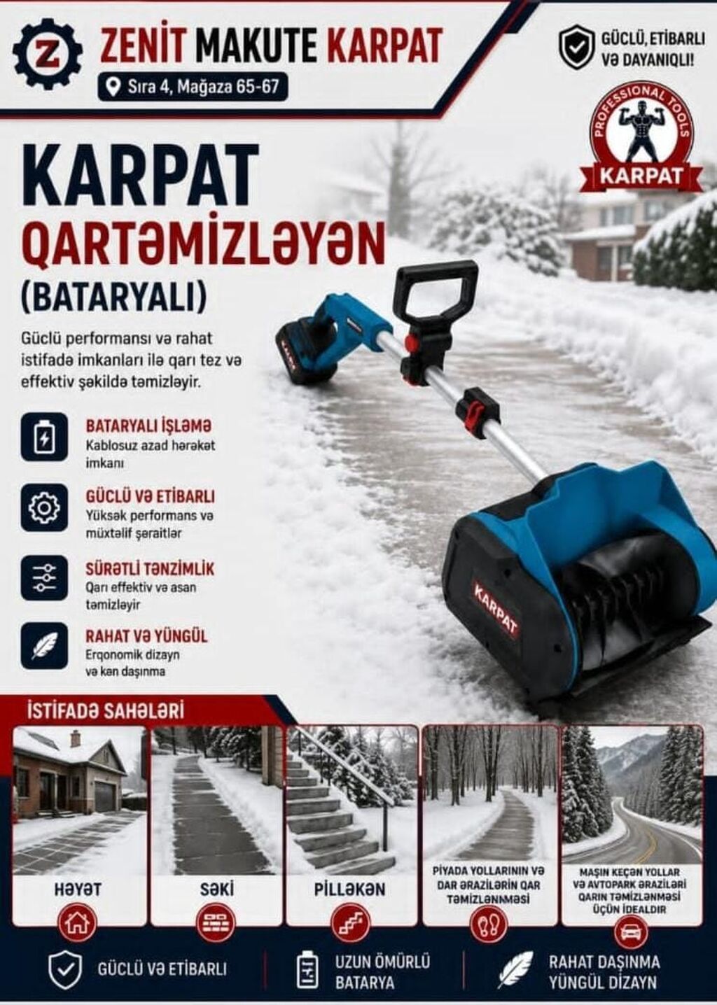 Qar təmizləyən zaryatkalı model fk-50152 130 azn qiymət Globex – — Mallar, Bakı