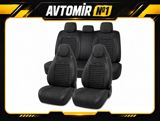 Universal avtomobil oturacaq üzlüyü – qara dəri və kətan — Запчасти и аксессуары